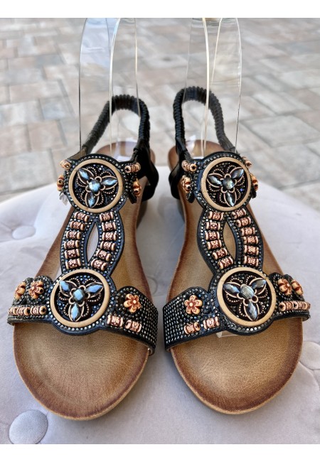 Sandali PERLINE con zeppina