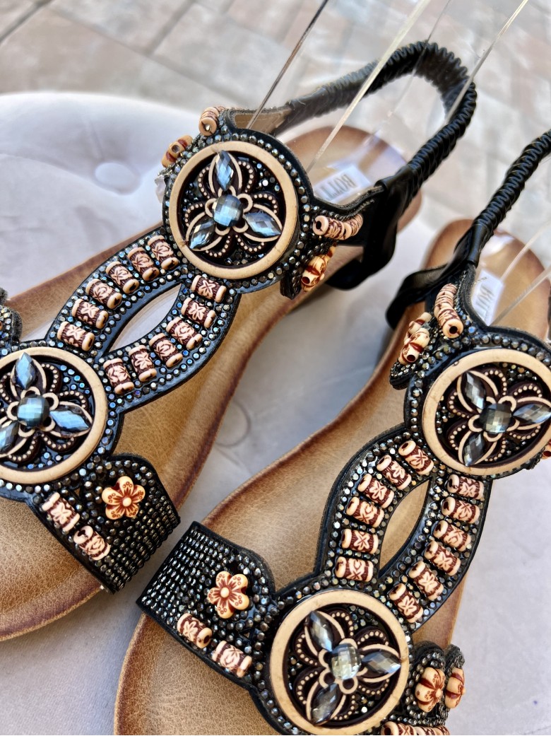 Sandali PERLINE con zeppina