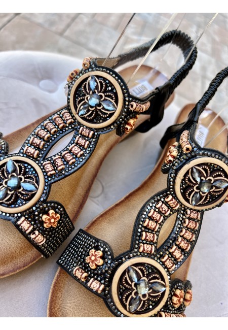 Sandali PERLINE con zeppina