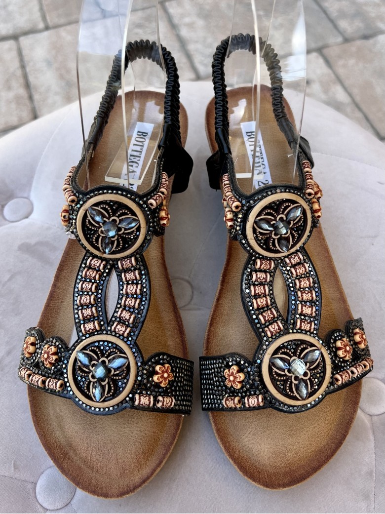 Sandali PERLINE con zeppina