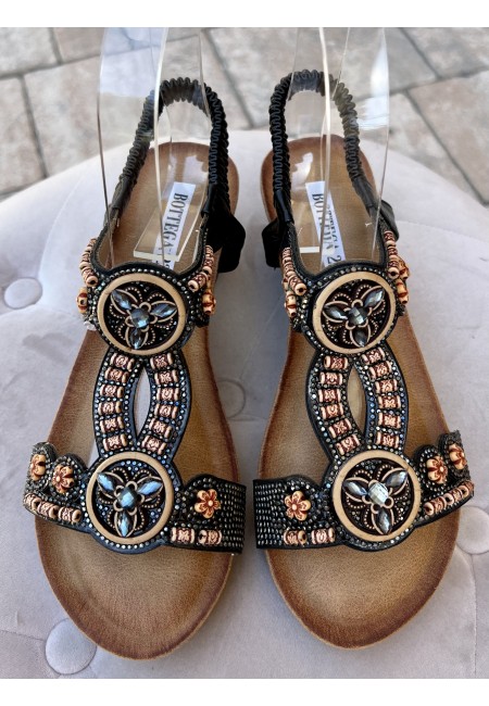 Sandali PERLINE con zeppina