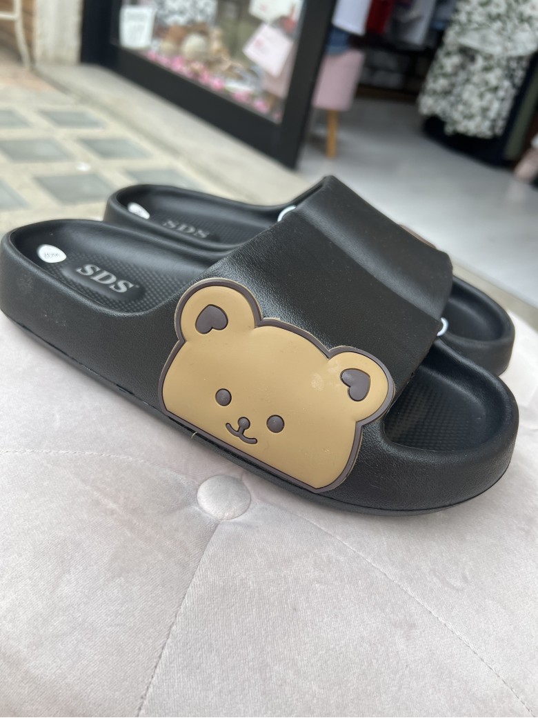 Ciabatte TEDDY nere rosa panna beige