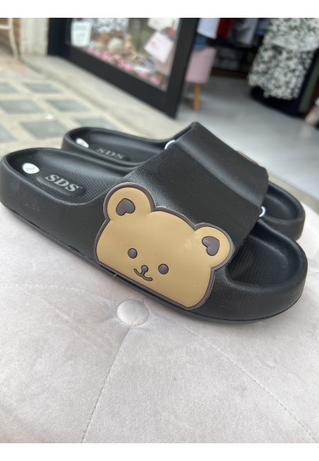 Ciabatte TEDDY nere rosa panna beige