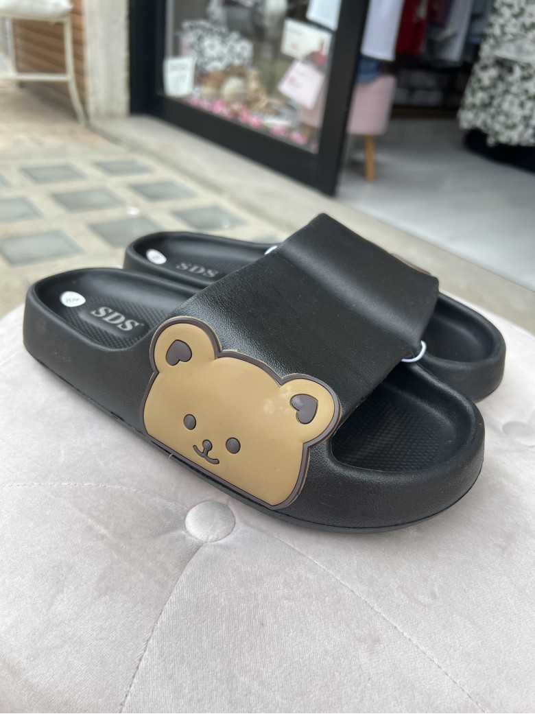 Ciabatte TEDDY nere rosa panna beige