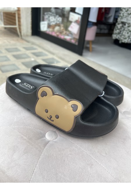 Ciabatte TEDDY nere rosa panna beige