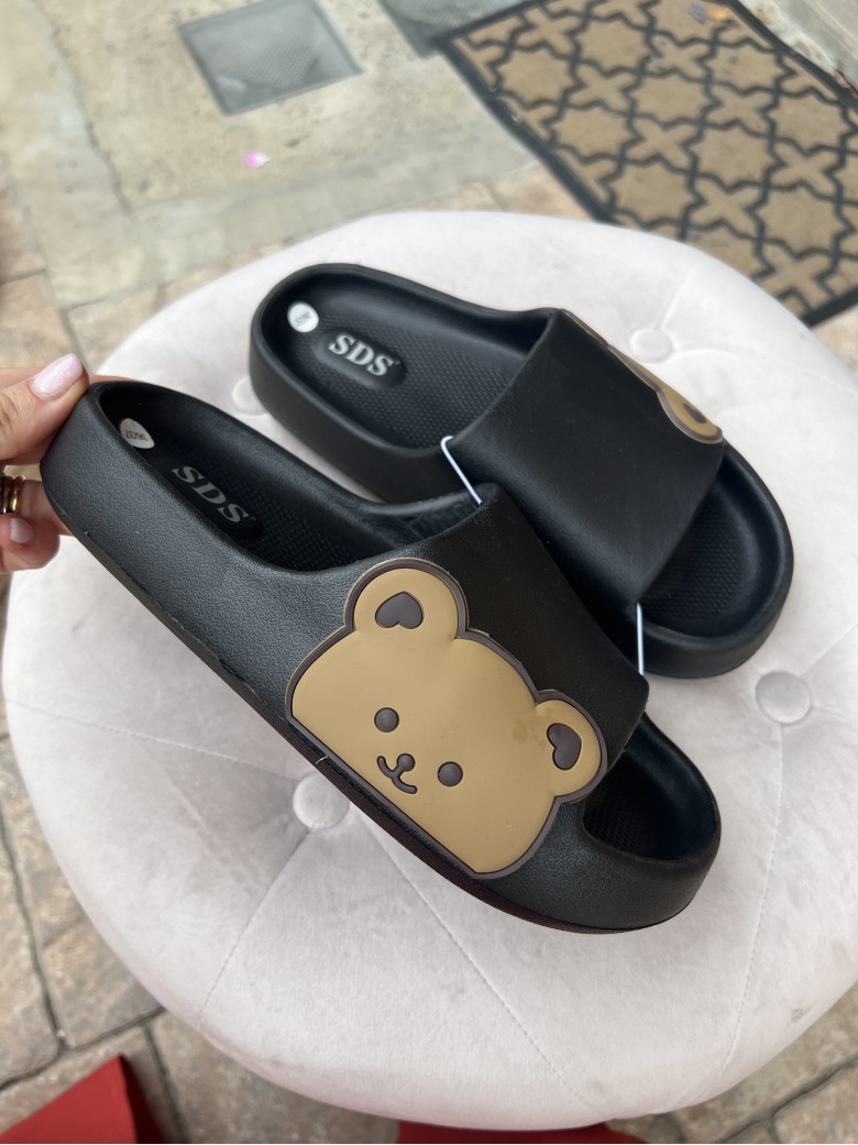 Ciabatte TEDDY nere rosa panna beige