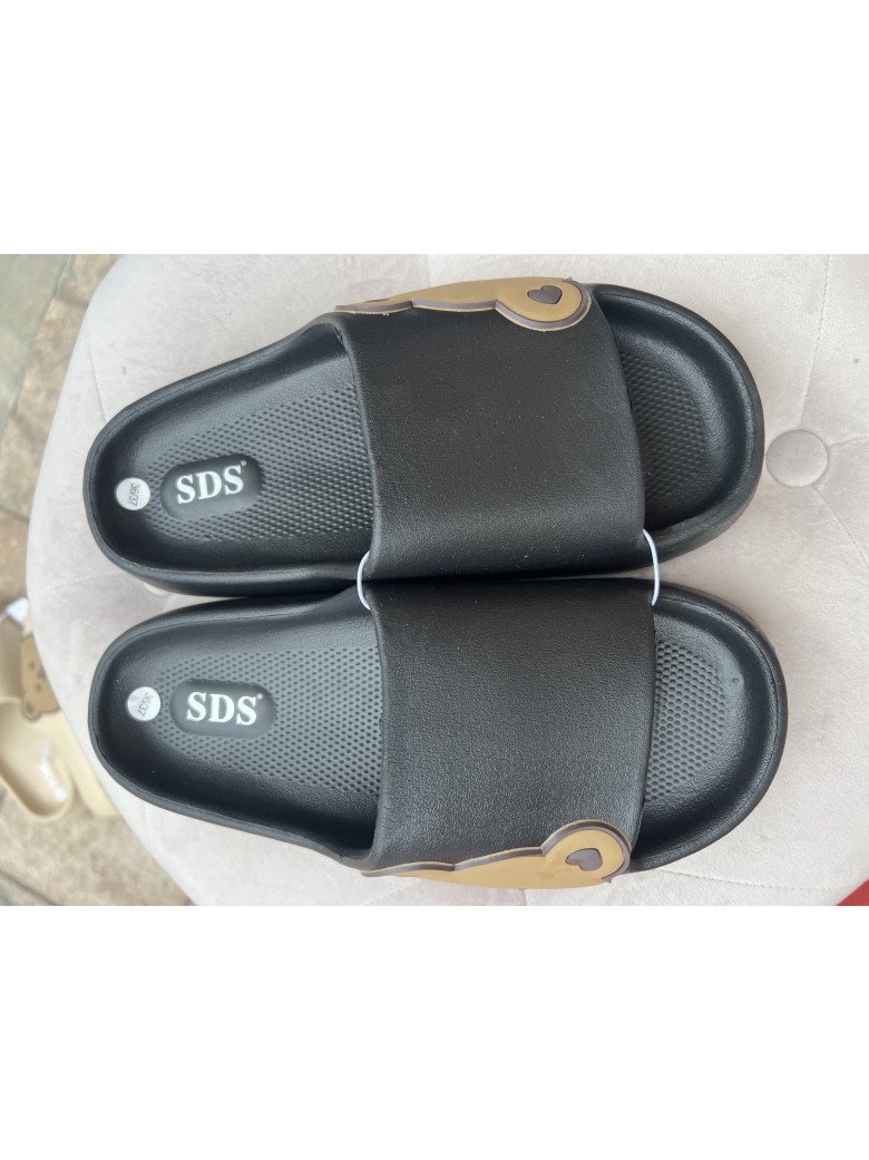 Ciabatte TEDDY nere rosa panna beige