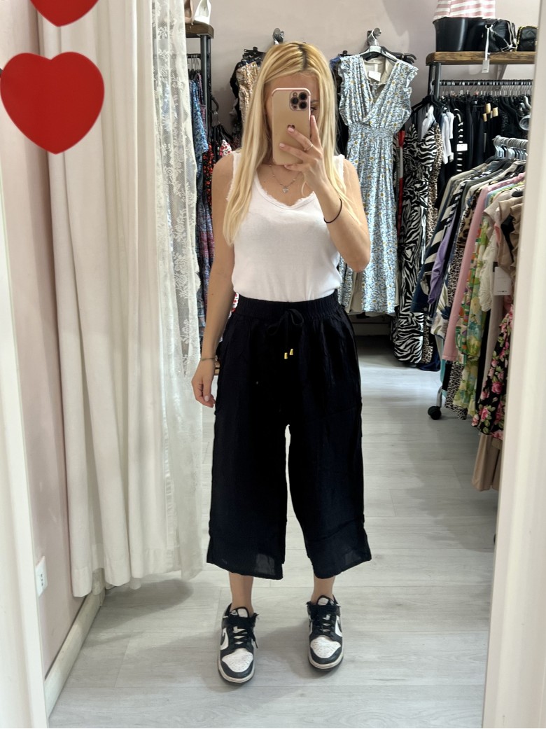 Pantaloni PINOCCHIETTO morbidi freschi neri