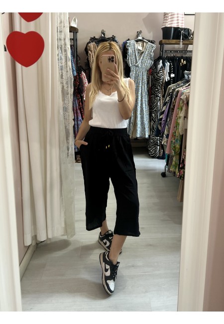 Pantaloni PINOCCHIETTO morbidi freschi neri