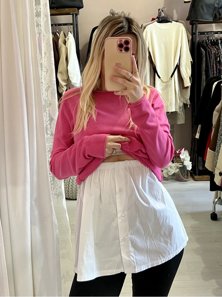 Balza effetto bordo camicia con elastico