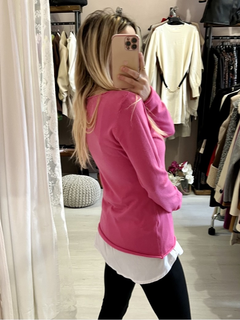 Balza effetto bordo camicia con elastico