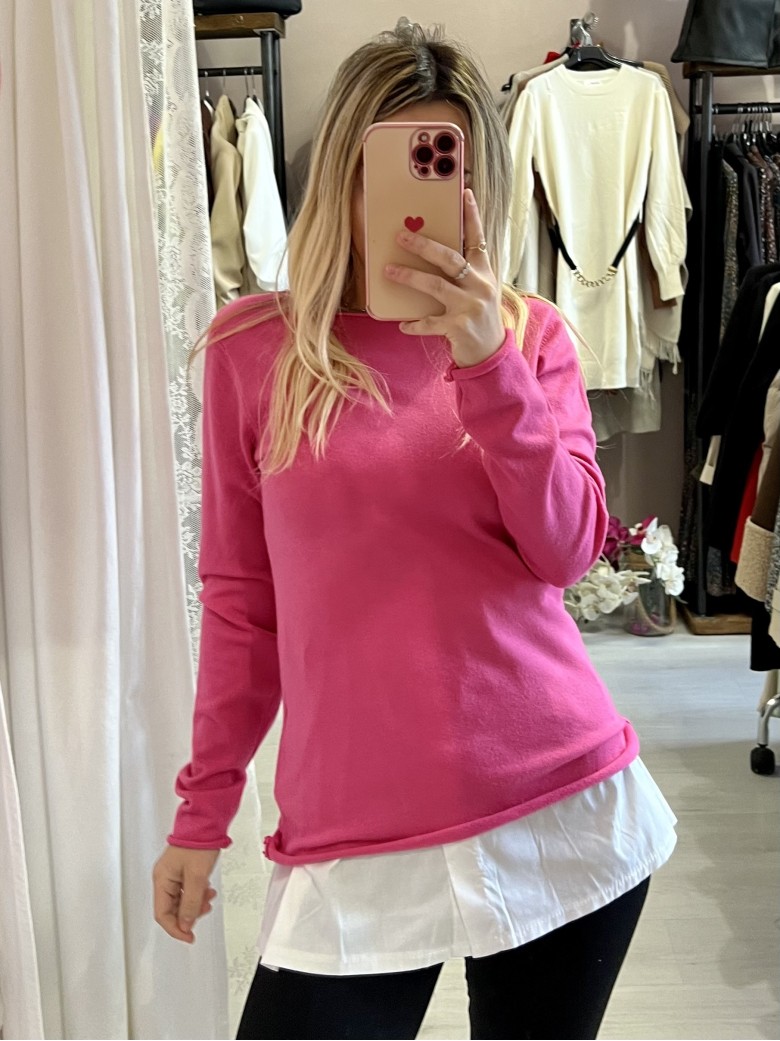 Balza effetto bordo camicia con elastico